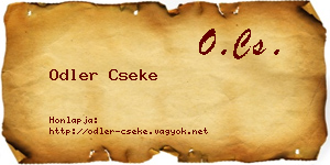 Odler Cseke névjegykártya